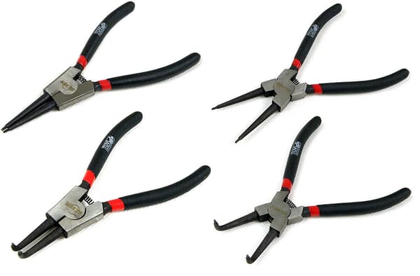 Set Seger-tänger för demontering av ringar CrV 4 st 6" 160mm 10529