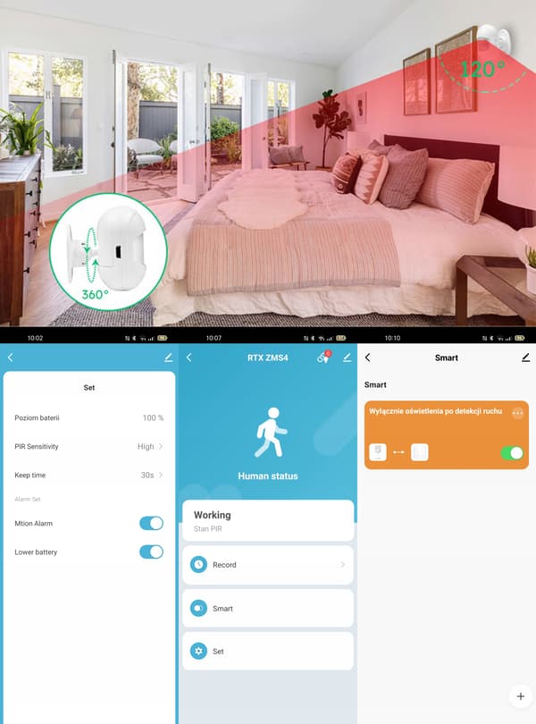 Ekstremt lille PIR-bevægelsessensor ZigBee TUYA Smart RTX Eco