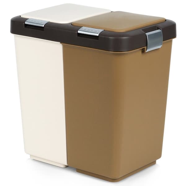 Plastavfallsbehållare 2x10 l