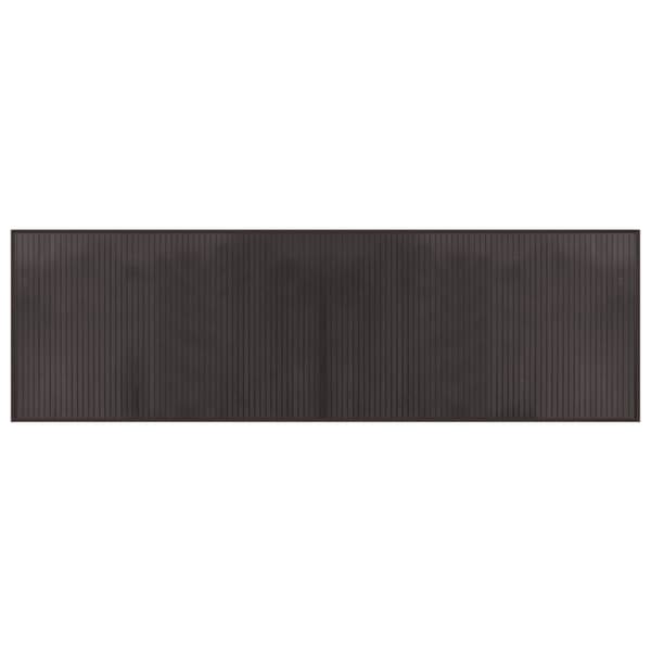 vidaXL Suorakulmainen matto, tummanruskea, 60x200 cm, bambu