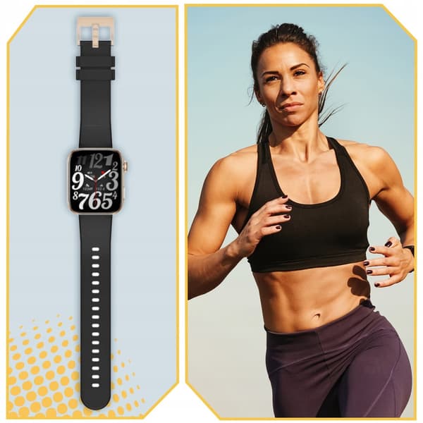 SMARTKLOCKA DAMKLOCKA SAMTALSMENY PL HÄLSA HD AMOLED 1,85" 4 ARMBAND