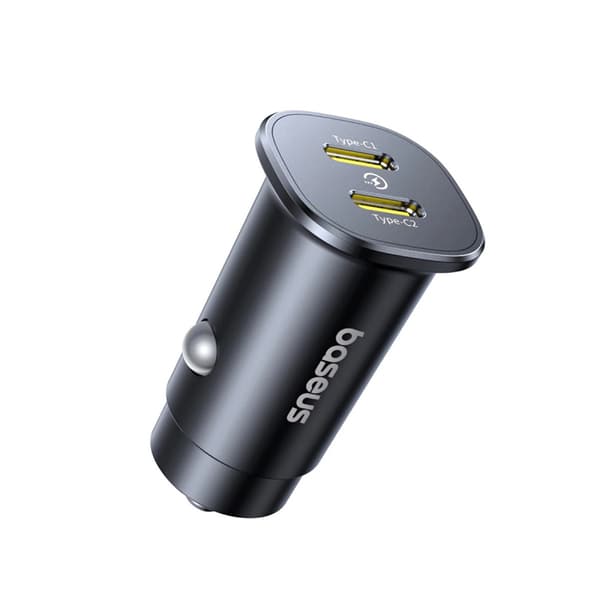 Baseus GoTrip 2 x USB-C 30W Autolaturi - Musta