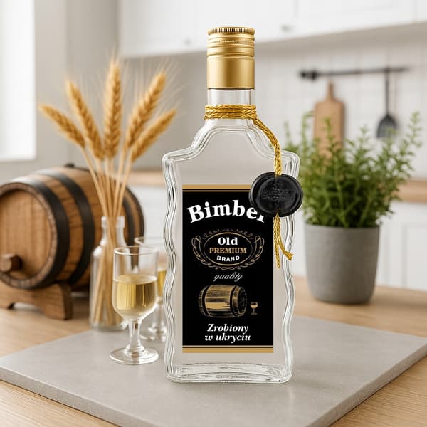 Glasflaske bølge 500ml dekorativ til hjemmeskin hjemmeskin bryllupsgave