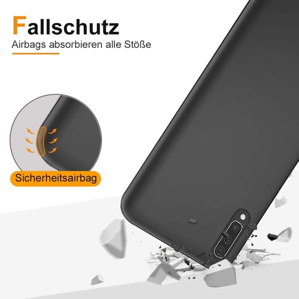 ETUI TIL SAMSUNG GALAXY A50 SILIKONE SORT GLAT BESKYTTELSESETUI MAT