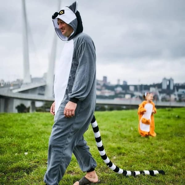 Kigurumi-pyjamas Lemur M: 155 - 165 cm