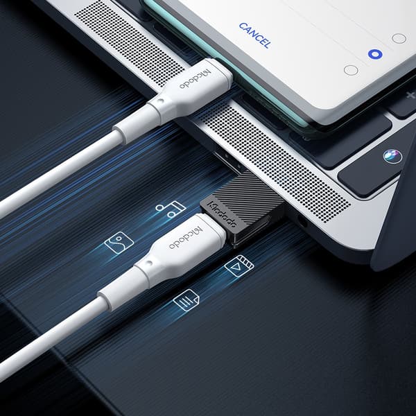 MCDODO ADAPTER USB-A TIL USB-C TIL USB HURTIGOPLADNING 5A OTG