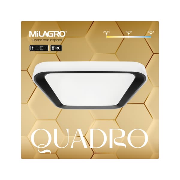 QUADRO LED LOFTSLAMPE SORT MILAGRO ML7929