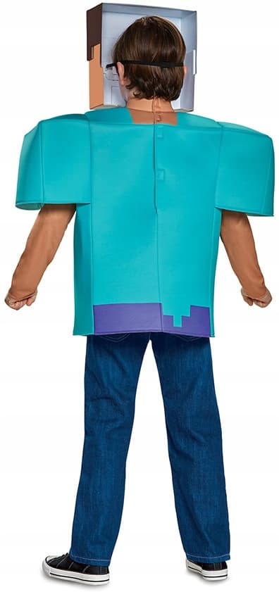 Steve Klassisk Kostume - Minecraft Licens M 7-8 år