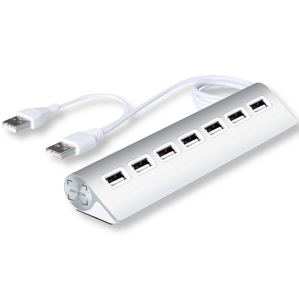 7-port USB 2.0 aluminium 1x7-splitter