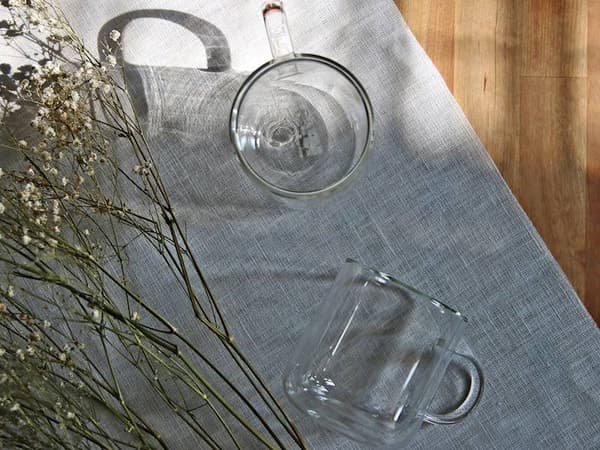 TERMOMUGGAR I GLAS 250 ml 2 stycken DUBBELVÄGGIGA GLAS
