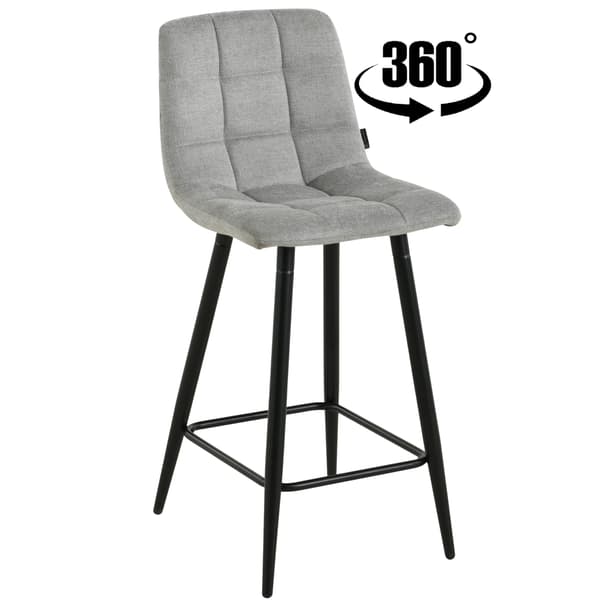 TORE-S snurrbarstol, grått tyg, 65 cm