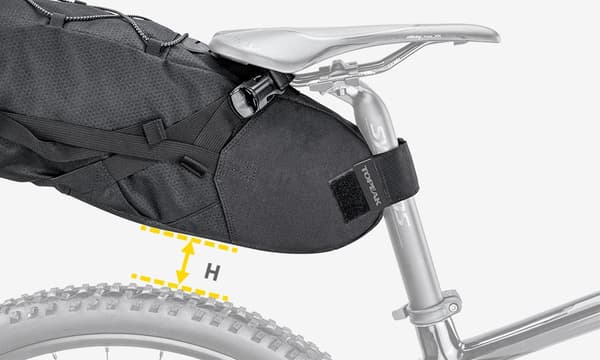 Topeak BackLoader -pyörälaukku, musta, 15 litraa, vedenpitävä