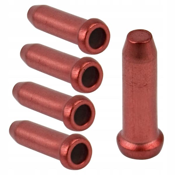 Accentkabeländar 2,3 mm aluminium 5 st röda