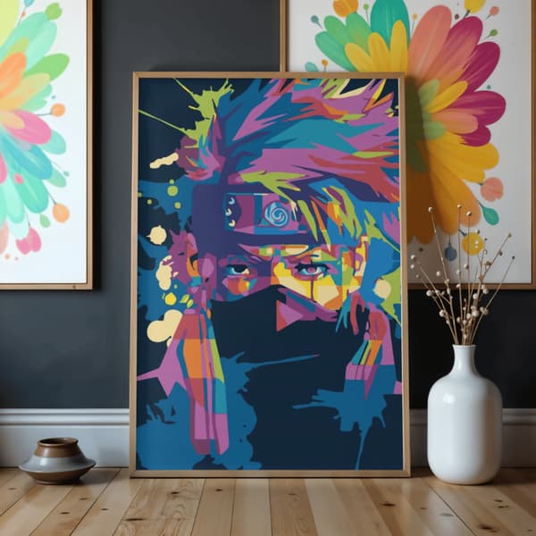 Mal efter nummer billede med ramme Anime Naruto 50x70 cm