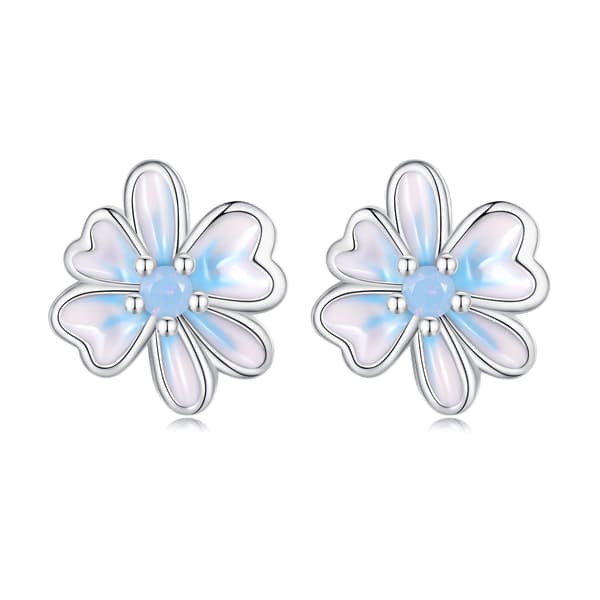 K306 Blomster ørestikker sølv 925