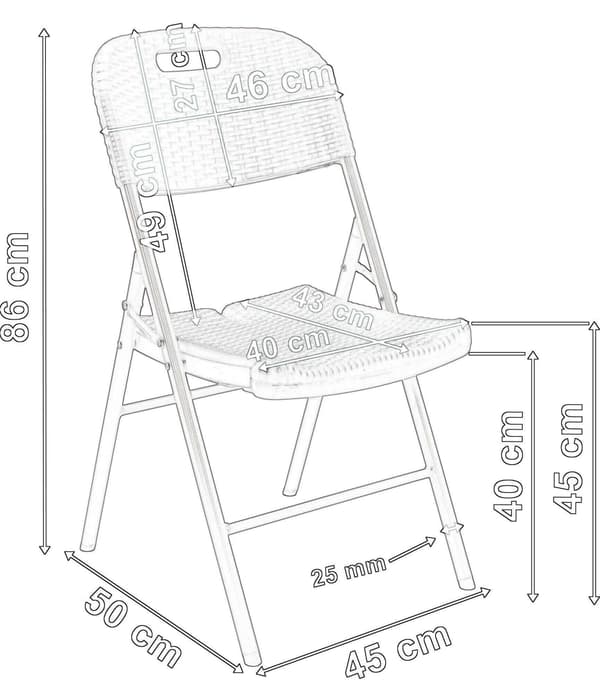 RATTAN cateringstol brun