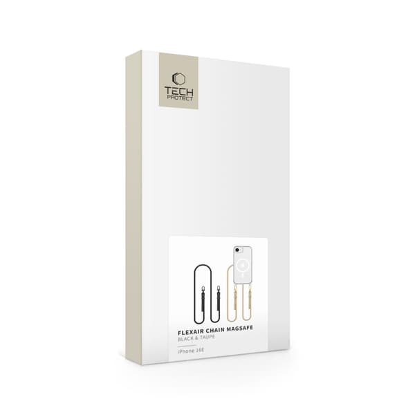 TECH-PROTECT FLEXAIR-KÆDE MAGSAFE IPHONE 16E SORT & TAUPE