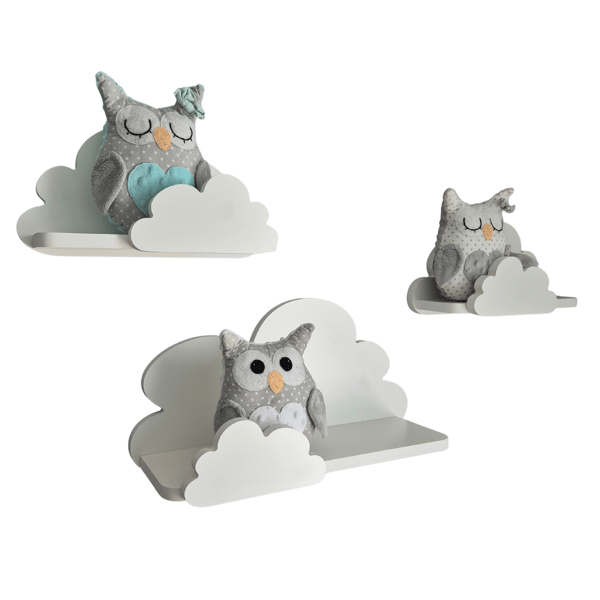 Cloud Shelves Set om 3 FANTASY EXTRA - Prestigefyllda rundade toppar
