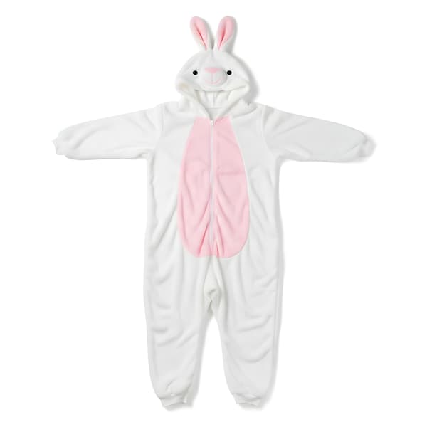 Pyjamasdräkt vit kanin baby 110 90-95 cm