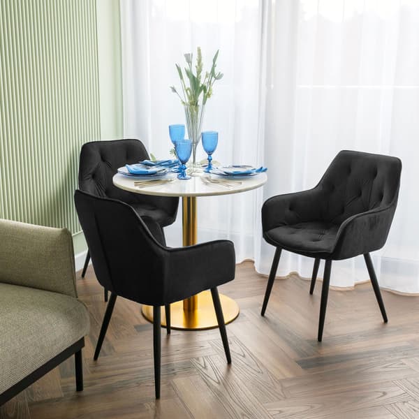 NEVADA VELVET sort fløjlsstol