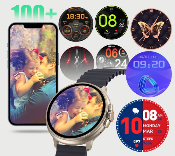 SMARTKLOCKA UNISEX Rubicon RNCF15 - BLUETOOTH-SAMLING, TRÅDLÖS LADDNING (sr057c)