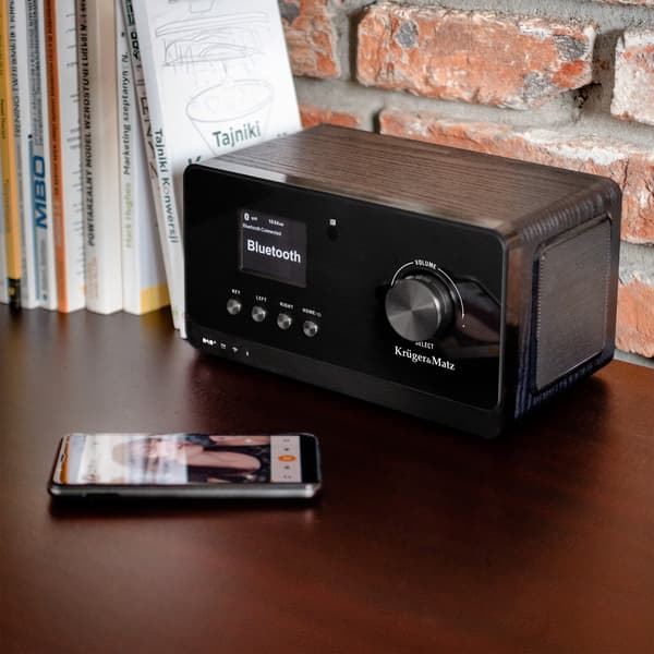Internetradio Kruger&Matz langaton herätyskello Bluetooth FM DAB+