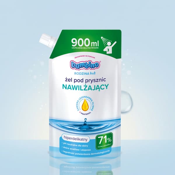 BAMBINO Eko-påfyllning micellär duschgel 900 ml