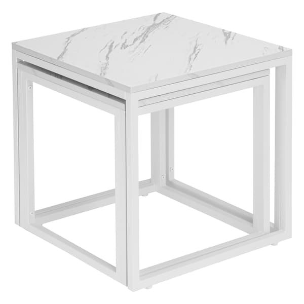 Soffbord VITA PRAVEN VIT MARMOR