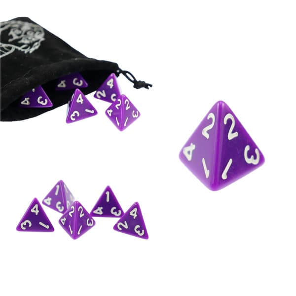 RPG terninger lilla firesidet D4