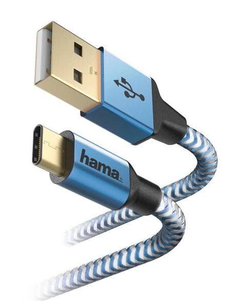Kabel HAMA Reflected USB-A - Lightning 1,5M Blå 201553