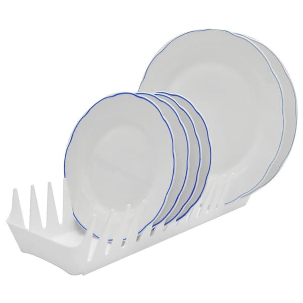 Vitt plastställ för tallriksavrinning 39 cm