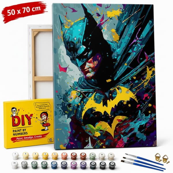 Mal efter nummer billede med ramme Batman DC 50x70 cm