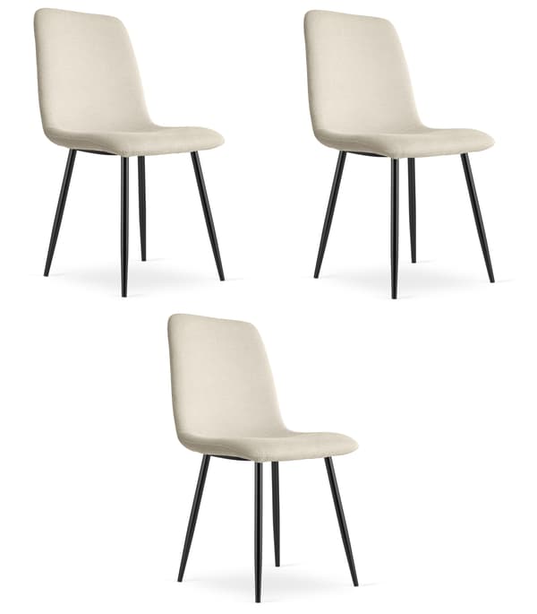 RIFT stol - beige/sorte ben x 3