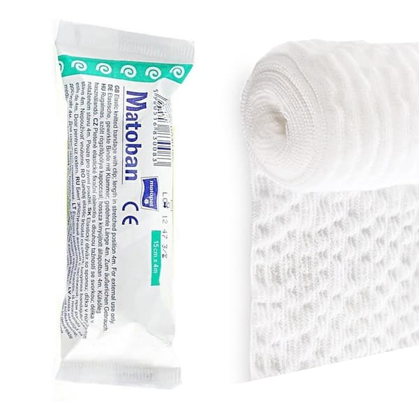Elastiskt bandage 15cm x 4m med spänne, återanvändbart, Matoban, 1 st.
