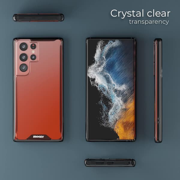 ETUI TIL SAMSUNG GALAXY S22 ULTRA LYSGRÅ TRANSPARENT HOLDBART