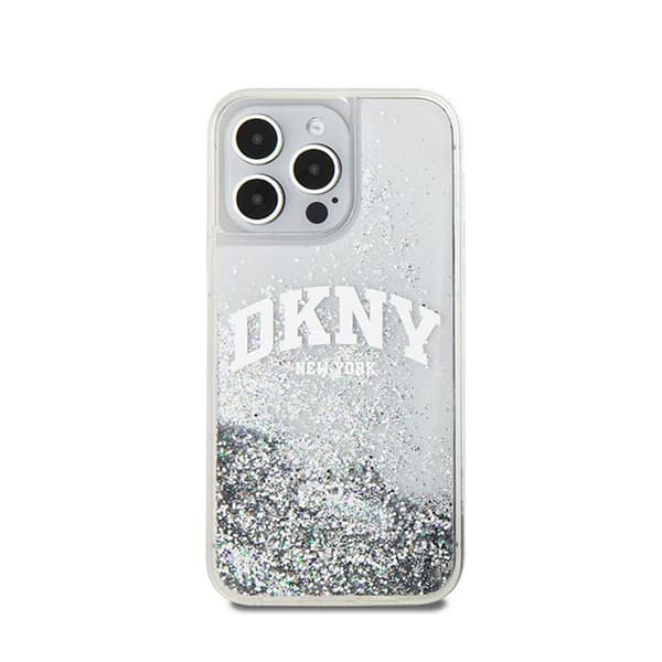 DKNY Liquid Glitter Big Logo - iPhone 15 Pro Max cover (hvid)