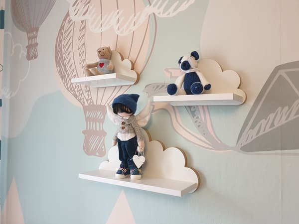 Cloud Shelves Sæt med 3 Bamser - Elegance