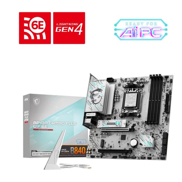 Moderkort MSI B840M GAMING PLUS WIFI6E, AMD B840, Micro ATX