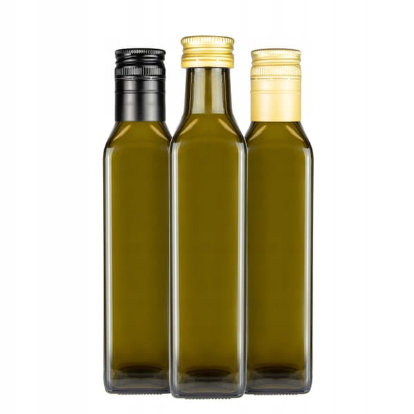 5x Marasca-pullo 250 ml oliiviöljylle + kierrekorkki