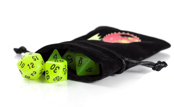RPG Cat's Eye-tärningar glödande set med 7 tärningar