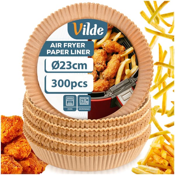 Papirfiltre til luftfritter rund 23 cm 300 stk.