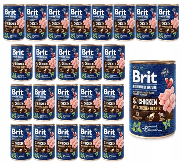 Brit Premium By Nature Kylling og Hjerter 24x400g