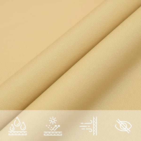 vidaXL solsejl, sand, 4,5x4,5x4,5m, 100% polyester