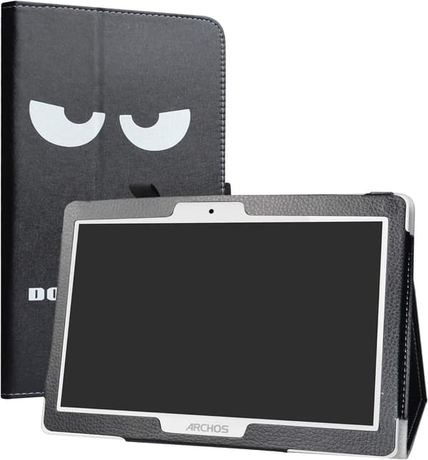 ARCHOS 101 OXYGEN TABLETETUI SORT LUKKEDE MED FLAP, SMILE IMPRESSION