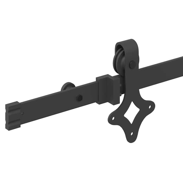 vidaXL Skjutdörrsinstallationssystem 213,5 cm stål svart