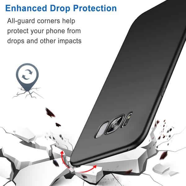COVER TIL SAMSUNG GALAXY S8 SOLID OG HOLDBAR SILIKONE BAGSIDER
