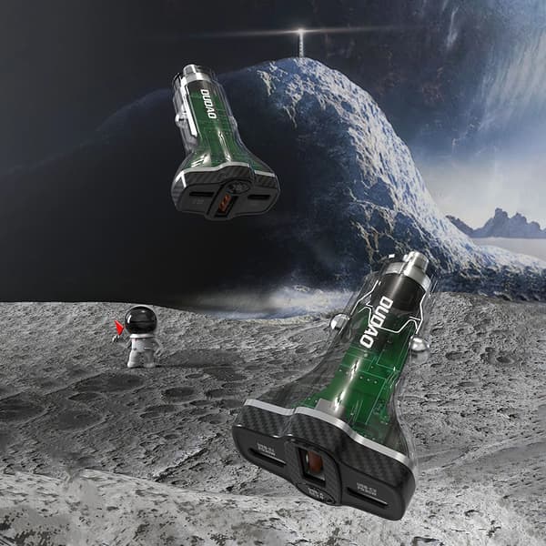 Dudao R78 78W USB-C PD / 2xUSB-A QC Billaddare - Svart