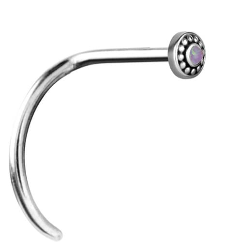 Nässtift med rosa opal - silver - NS-024 0.8/6.5