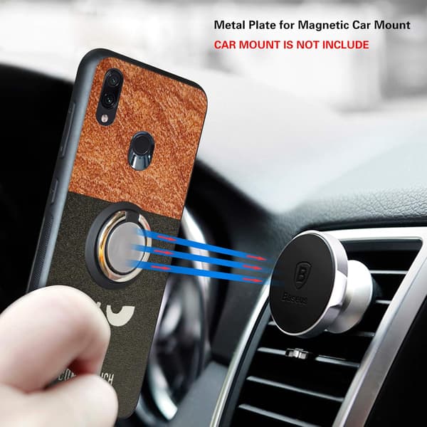 SKAL TILL XIAOMI REDMI NOTE 7/NOTE 7 PRO/NOTE 7S SILIKON MED HÅLLARE BRUN