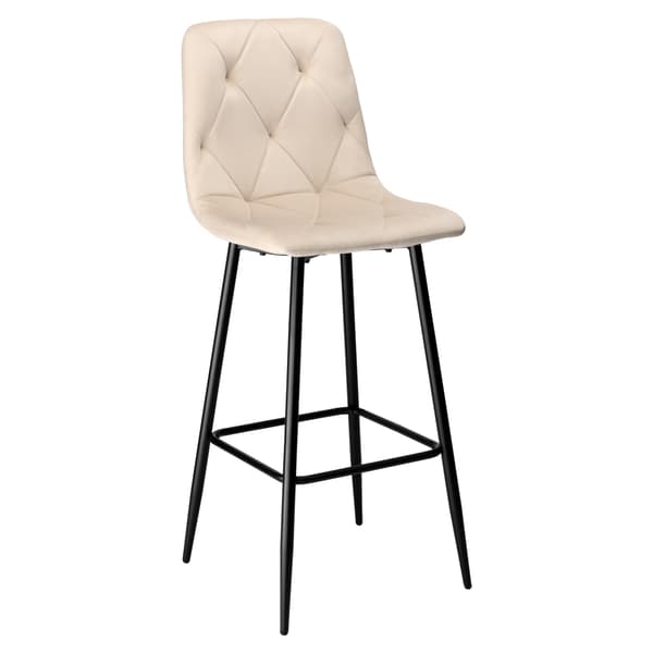 KINGSTON beige fløjlsbarstol